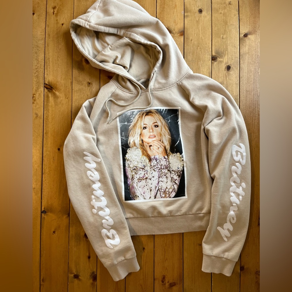 Forever 21 Britney Spears Collection Cropped Hoodie Sz Large